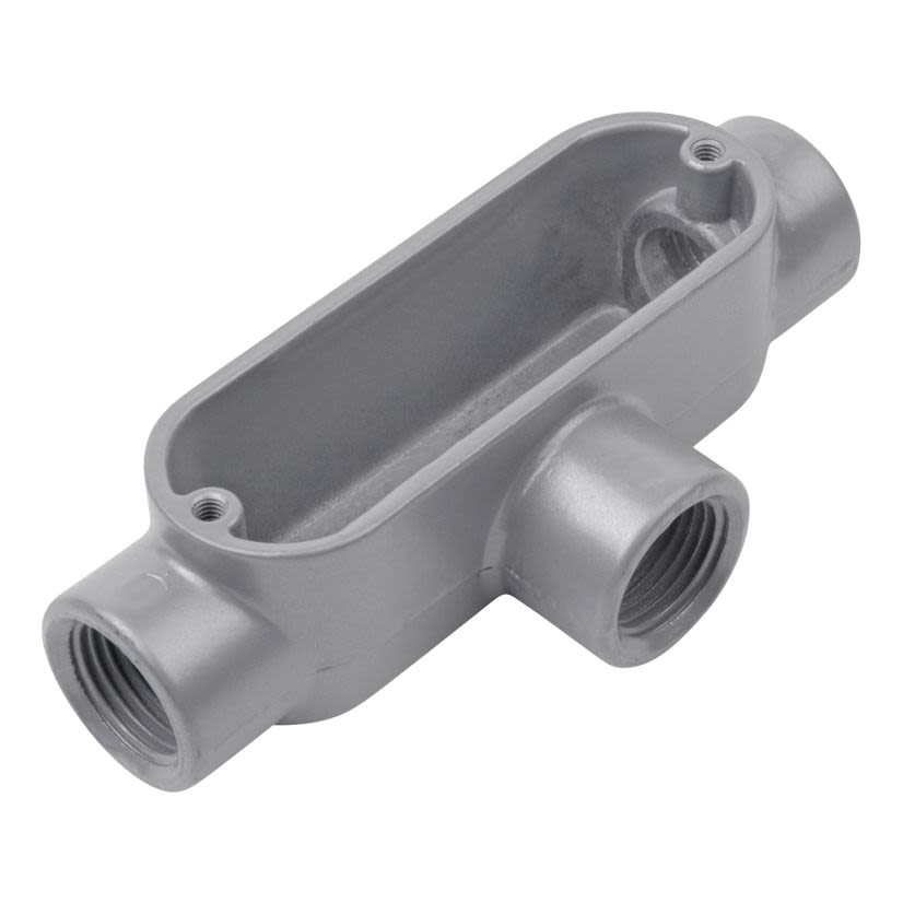 Red Dot AT-1 Type T Conduit Body, 1/2 in Hub, 4.3 cu-in Capacity, Die Cast Aluminum